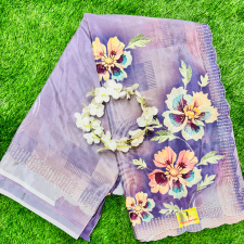 Crepe Silk Saree with Running Blouse