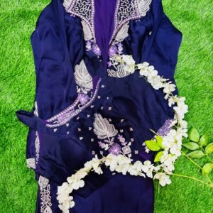 Pure Carton Crepe Silk Saree with Designer Blouse